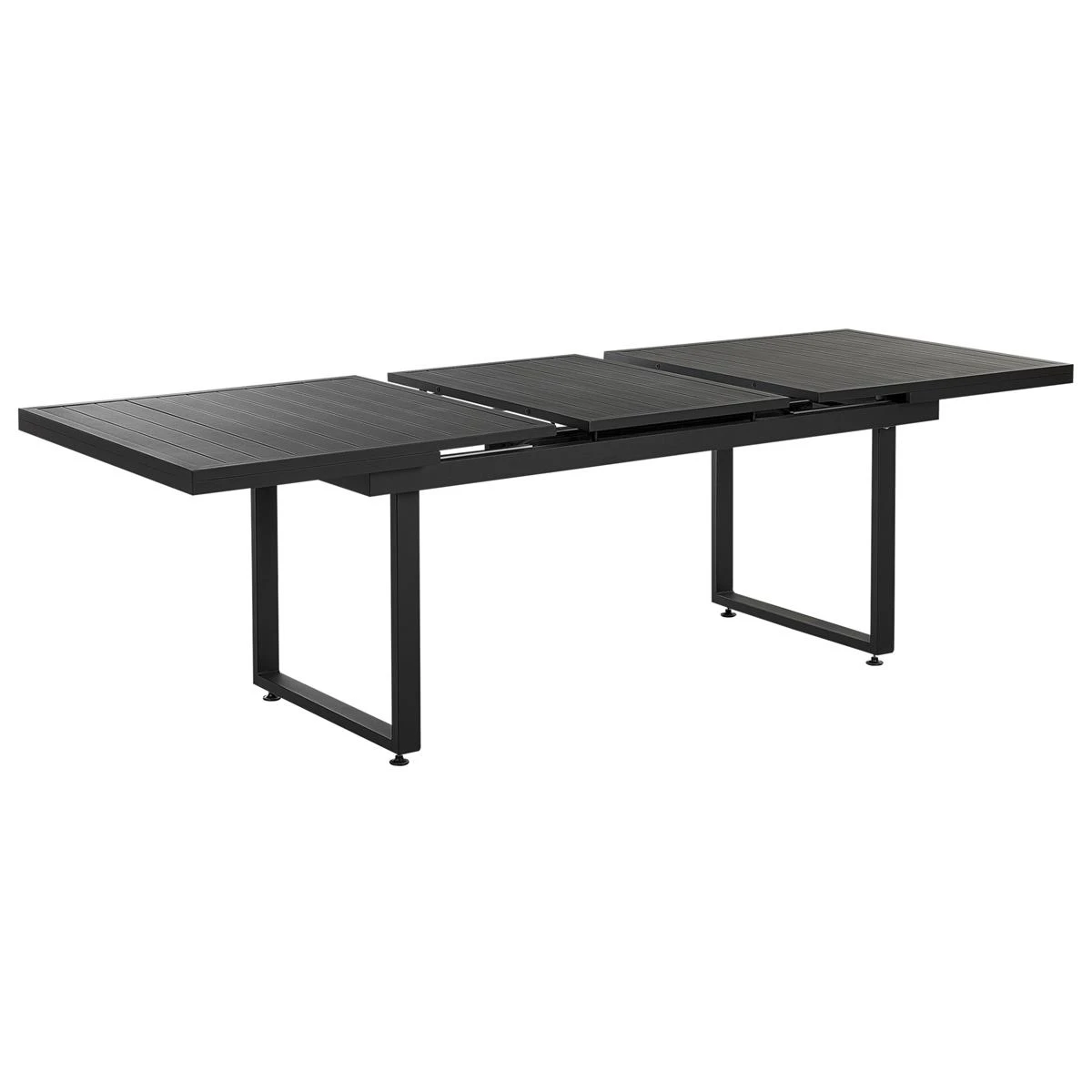 Beliani - VALCANETTO|TAVIANO - Tuinset Voor 6 - Zwart - Aluminium 8 Beliani - VALCANETTO|TAVIANO - Tuinset Voor 6 - Zwart - Aluminium - Afbeelding 6