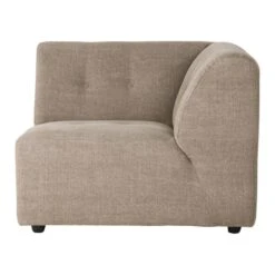HKliving Vint Bank Element - Hoekstuk Rechts - Taupe