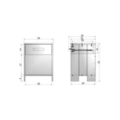 WOOOD Dennis Nachtkastje - Grenen|Leer - Steel Grey - 52x39x36 7 WOOOD Dennis Nachtkastje - Grenen|Leer - Steel Grey - 52x39x36 -Meubels Voor Thuis 10367980