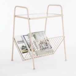 Mica Decorations Tijdschriftenhouder - L44,5 X B40 X H59 Cm - Oudroze -Meubels Voor Thuis 10396187