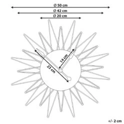 Beliani - BELFART - Wandklok - Goud - IJzer -Meubels Voor Thuis 10403011