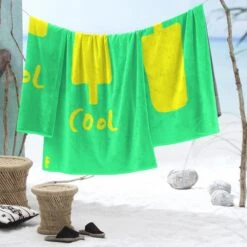 Seahorse Popsicle - Strandlaken - Katoen - 100x180cm - Mint -Meubels Voor Thuis 10417844