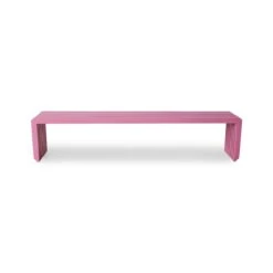 HKliving Slatted Bankje - Hot Pink -Meubels Voor Thuis 10426177