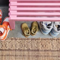 HKliving Slatted Bankje - Hot Pink -Meubels Voor Thuis 10426181