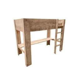 Wood4you - Hoogslaper Noortje Bed Met Bureau Detroit Steigerhout -Meubels Voor Thuis 10435419