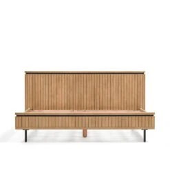 Kave Home - Licia Bed Van Massief Mangohout En Zwart Gelakt Metaal, -Meubels Voor Thuis 10440292