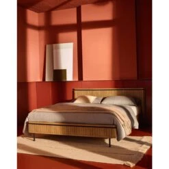 Kave Home - Licia Bed Van Massief Mangohout En Zwart Gelakt Metaal, -Meubels Voor Thuis 10440300