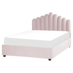 Beliani-VINCENNES-Bed Met Opbergruimte-Roze-160 X 200 Cm-Fluweel -Meubels Voor Thuis 10442384