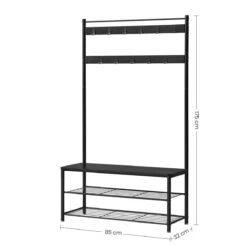 ACAZA Garderoberek Zwart -Meubels Voor Thuis 10442728