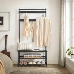 ACAZA Garderoberek Zwart -Meubels Voor Thuis 10442765