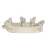 Clayre & Eef Vogelvoederbak Kikker 32x19x9 Cm Beige Steen Ovaal -Meubels Voor Thuis 10463805