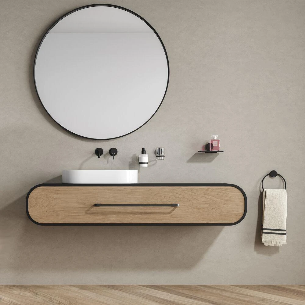 Geesa Opal Handdoekring - Zwart 5 Geesa Opal Handdoekring - Zwart - Afbeelding 3