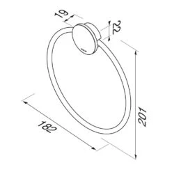 Geesa Opal Handdoekring - Zwart 9 Geesa Opal Handdoekring - Zwart -Meubels Voor Thuis 10473827