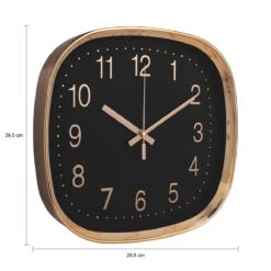 QUVIO Wandklok - 30 Cm - Roségoud En Zwart 9 QUVIO Wandklok - 30 Cm - Roségoud En Zwart -Meubels Voor Thuis 10474034