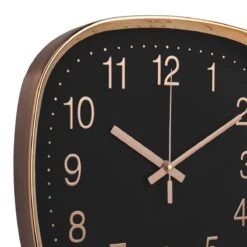 QUVIO Wandklok - 30 Cm - Roségoud En Zwart 11 QUVIO Wandklok - 30 Cm - Roségoud En Zwart -Meubels Voor Thuis 10474036