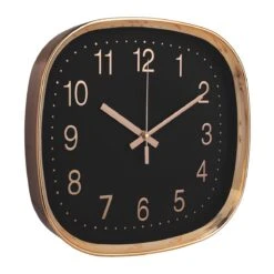 QUVIO Wandklok - 30 Cm - Roségoud En Zwart