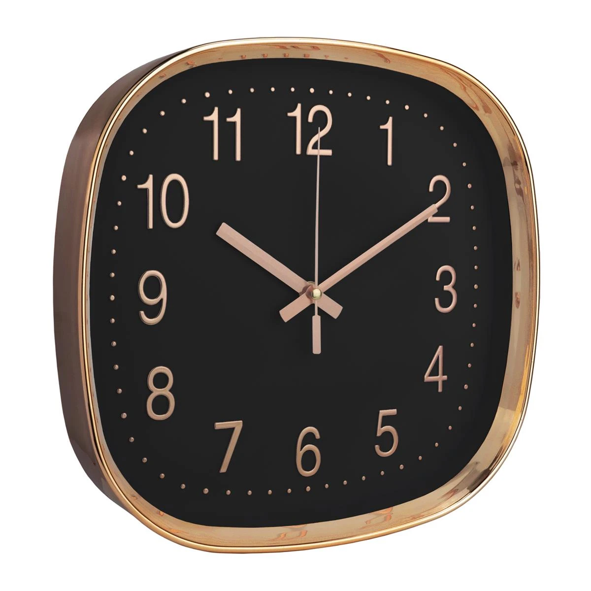 QUVIO Wandklok - 30 Cm - Roségoud En Zwart 3 QUVIO Wandklok - 30 Cm - Roségoud En Zwart