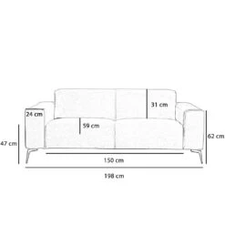 Bronx71 Velvet Bank 2,5-zits Vegas Groen -Meubels Voor Thuis 10474572