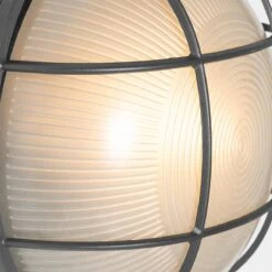 QAZQA Industriële Buitenwandlamp Donkergrijs IP44 - Hanneke -Meubels Voor Thuis 10477482