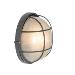 QAZQA Industriële Buitenwandlamp Donkergrijs IP44 - Hanneke -Meubels Voor Thuis 10477488