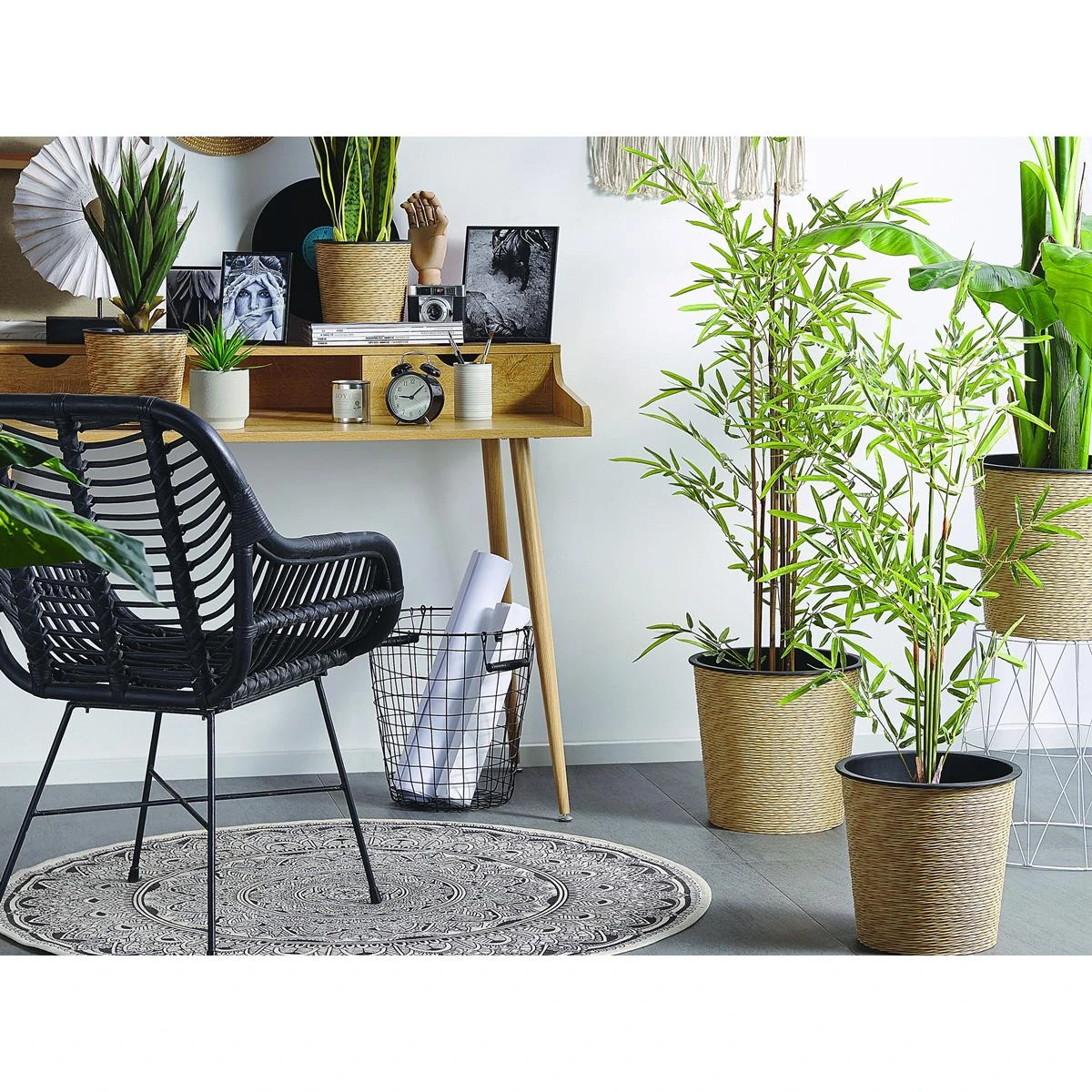 Beliani - BAMBOO - Kunstplant - Groen - Synthetisch Materiaal 4 Beliani - BAMBOO - Kunstplant - Groen - Synthetisch Materiaal - Afbeelding 2