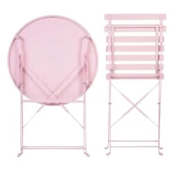 Beliani - FIORI - Bistroset Voor 2 - Roze - Staal -Meubels Voor Thuis 10496497