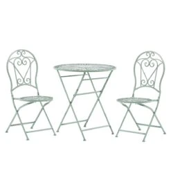 Beliani - TRENTO - Bistroset Voor 2 - Groen - Metaal