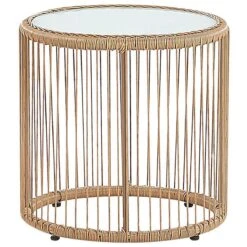 Beliani - LABICO - Bistroset Voor 2 - Natuurlijk - PE Rotan -Meubels Voor Thuis 10496575