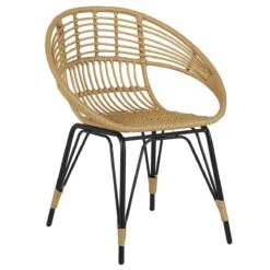 Beliani - PELLARO - Bistroset Voor 2 - Natuurlijk - PE Rotan -Meubels Voor Thuis 10496576