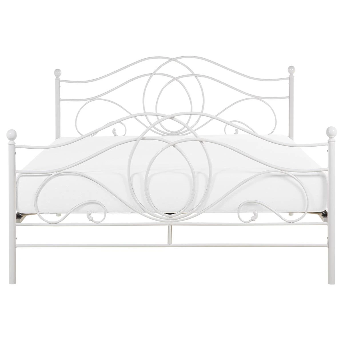 Beliani - LYRA - Tweepersoonsbed - Wit - 140 X 200 Cm - Metaal 5 Beliani - LYRA - Tweepersoonsbed - Wit - 140 X 200 Cm - Metaal - Afbeelding 3