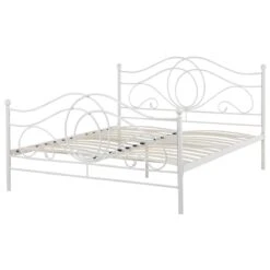 Beliani - LYRA - Tweepersoonsbed - Wit - 140 X 200 Cm - Metaal 14 Beliani - LYRA - Tweepersoonsbed - Wit - 140 X 200 Cm - Metaal -Meubels Voor Thuis 10520585