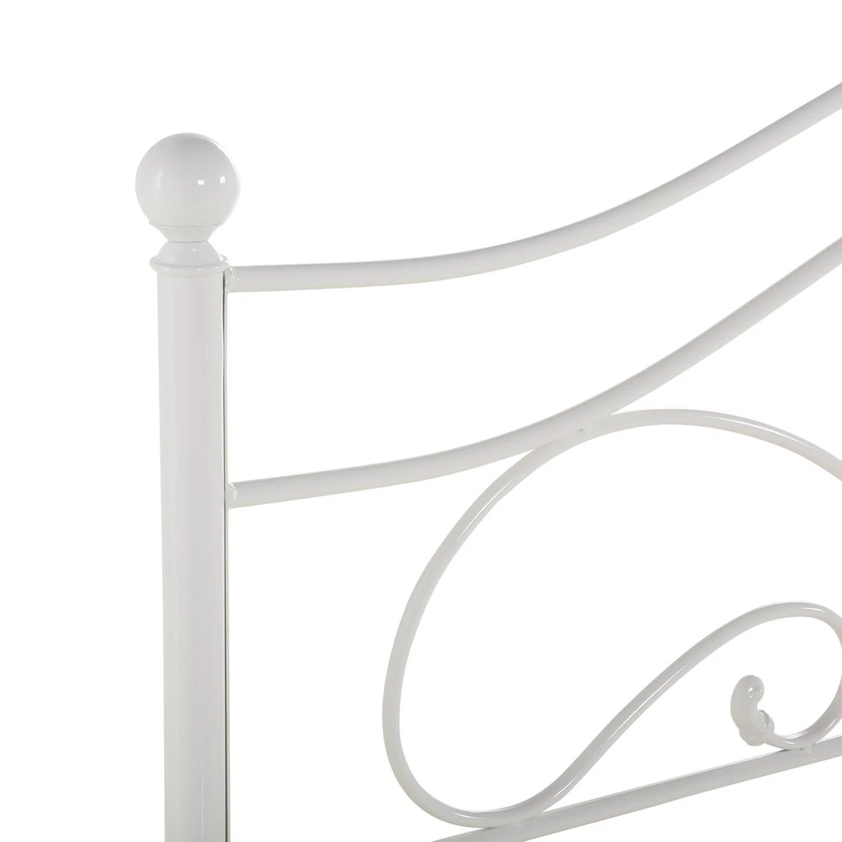 Beliani - LYRA - Tweepersoonsbed - Wit - 140 X 200 Cm - Metaal 9 Beliani - LYRA - Tweepersoonsbed - Wit - 140 X 200 Cm - Metaal - Afbeelding 7