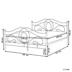 Beliani - LYRA - Tweepersoonsbed - Wit - 140 X 200 Cm - Metaal 19 Beliani - LYRA - Tweepersoonsbed - Wit - 140 X 200 Cm - Metaal -Meubels Voor Thuis 10521118