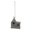 Clayre & Eef Vogelhuis 25x12x25 Cm Grijs Ijzer Vogelhuisje Hangend -Meubels Voor Thuis 10535281