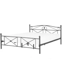 Beliani - RODEZ - Tweepersoonsbed - Zwart - 180 X 200 Cm - Metaal