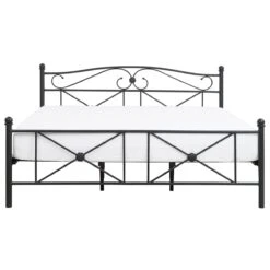 Beliani - RODEZ - Tweepersoonsbed - Zwart - 180 X 200 Cm - Metaal -Meubels Voor Thuis 10547225