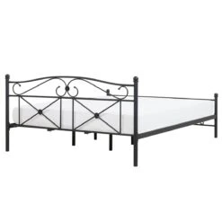 Beliani - RODEZ - Tweepersoonsbed - Zwart - 180 X 200 Cm - Metaal -Meubels Voor Thuis 10547227