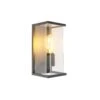 QAZQA Moderne Wandlamp Donkergrijs IP54 - Zaandam -Meubels Voor Thuis 10551347