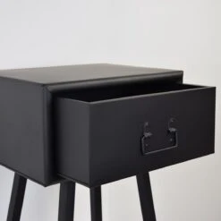 LOFT42 Denver Nachtkastje - Zwart Metaal - 1 Lade - 30x40x71 -Meubels Voor Thuis 10556826