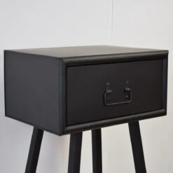 LOFT42 Denver Nachtkastje - Zwart Metaal - 1 Lade - 30x40x71 -Meubels Voor Thuis 10556830