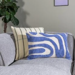 By FonQ Linen Line Sierkussen 50 X 50 Cm - Beige -Meubels Voor Thuis 10557741