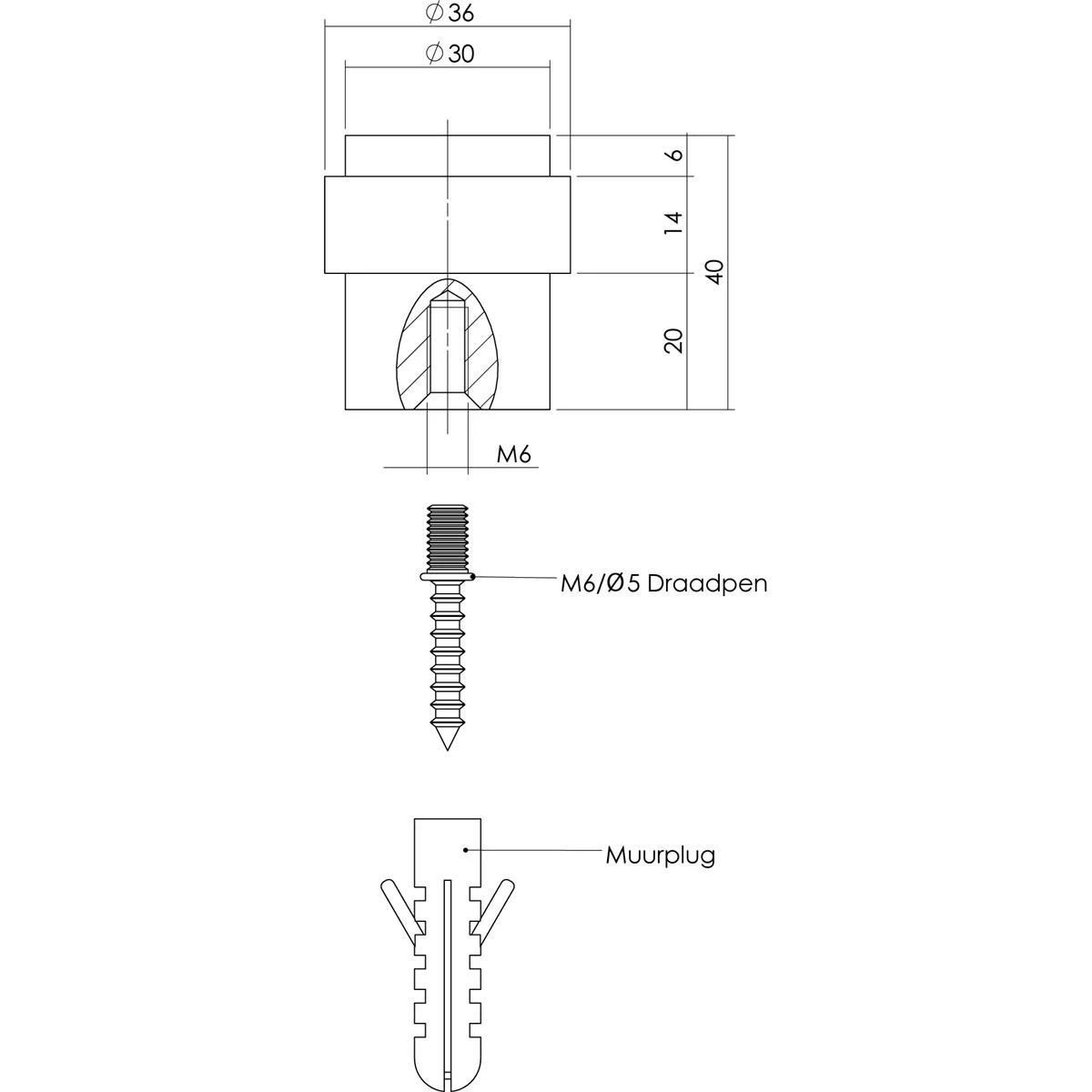 Intersteel Deurstop Vloermontage 30mm Rvs Geborsteld 6 Intersteel Deurstop Vloermontage 30mm Rvs Geborsteld - Afbeelding 4