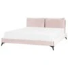 Beliani - MELLE - Tweepersoonsbed - Roze - 180 X 200 Cm - Fluweel -Meubels Voor Thuis 10573317