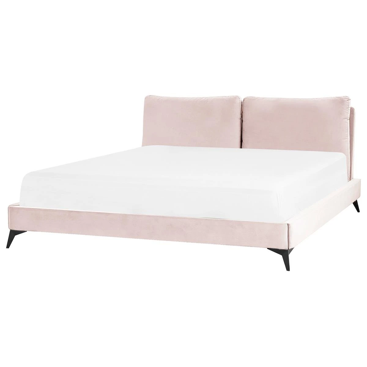 Beliani - MELLE - Tweepersoonsbed - Roze - 180 X 200 Cm - Fluweel 3 Beliani - MELLE - Tweepersoonsbed - Roze - 180 X 200 Cm - Fluweel