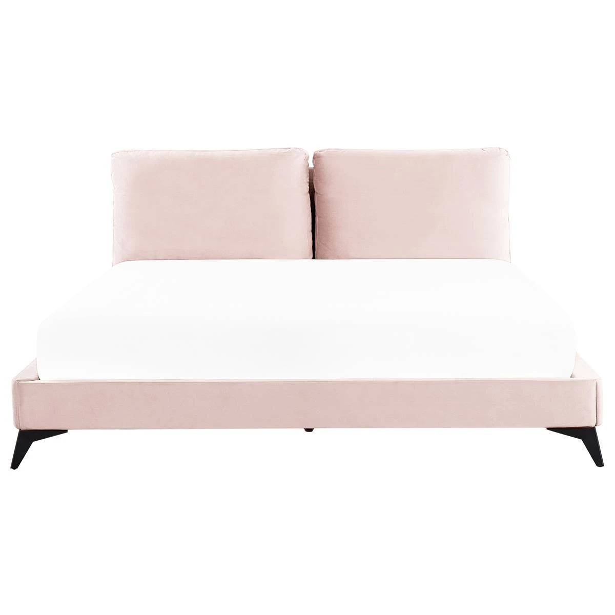 Beliani - MELLE - Tweepersoonsbed - Roze - 180 X 200 Cm - Fluweel 5 Beliani - MELLE - Tweepersoonsbed - Roze - 180 X 200 Cm - Fluweel - Afbeelding 3