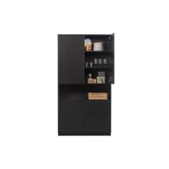WOOOD Exclusive Finca Opbergkast - Zwart - 210x110x40 -Meubels Voor Thuis 10585078