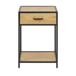 Lisomme Vic Houten Nachtkastje Naturel - 42 X 35 Cm -Meubels Voor Thuis 10590220