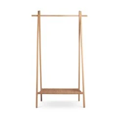 Villa Collection Ebern Houten Kledingrek Whitewash - 92 X 153 Cm