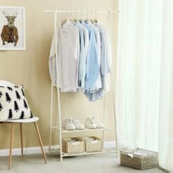 ACAZA Kledingrek Wit -Meubels Voor Thuis 10594438