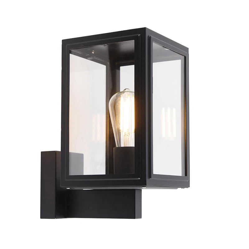 QAZQA Landelijke Wandlamp Zwart IP44 - Sutton Up 3 QAZQA Landelijke Wandlamp Zwart IP44 - Sutton Up